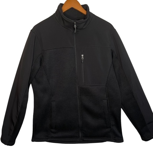 Swiss Tech Men’s Soft Shell Windbreaker Performance Jacket Black Size M 38-40 - Picture 16 of 16